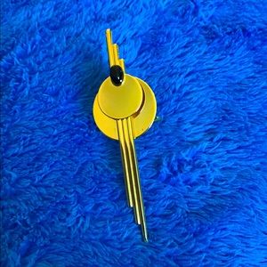 VINTAGE SCARF SLIDER W/BLACK ONYX LIKE STONE